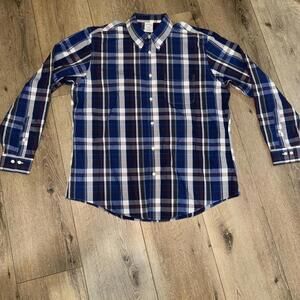 Men’s Brooks Brothers Button Up Dress Shirt Size Xl Regent Plaid